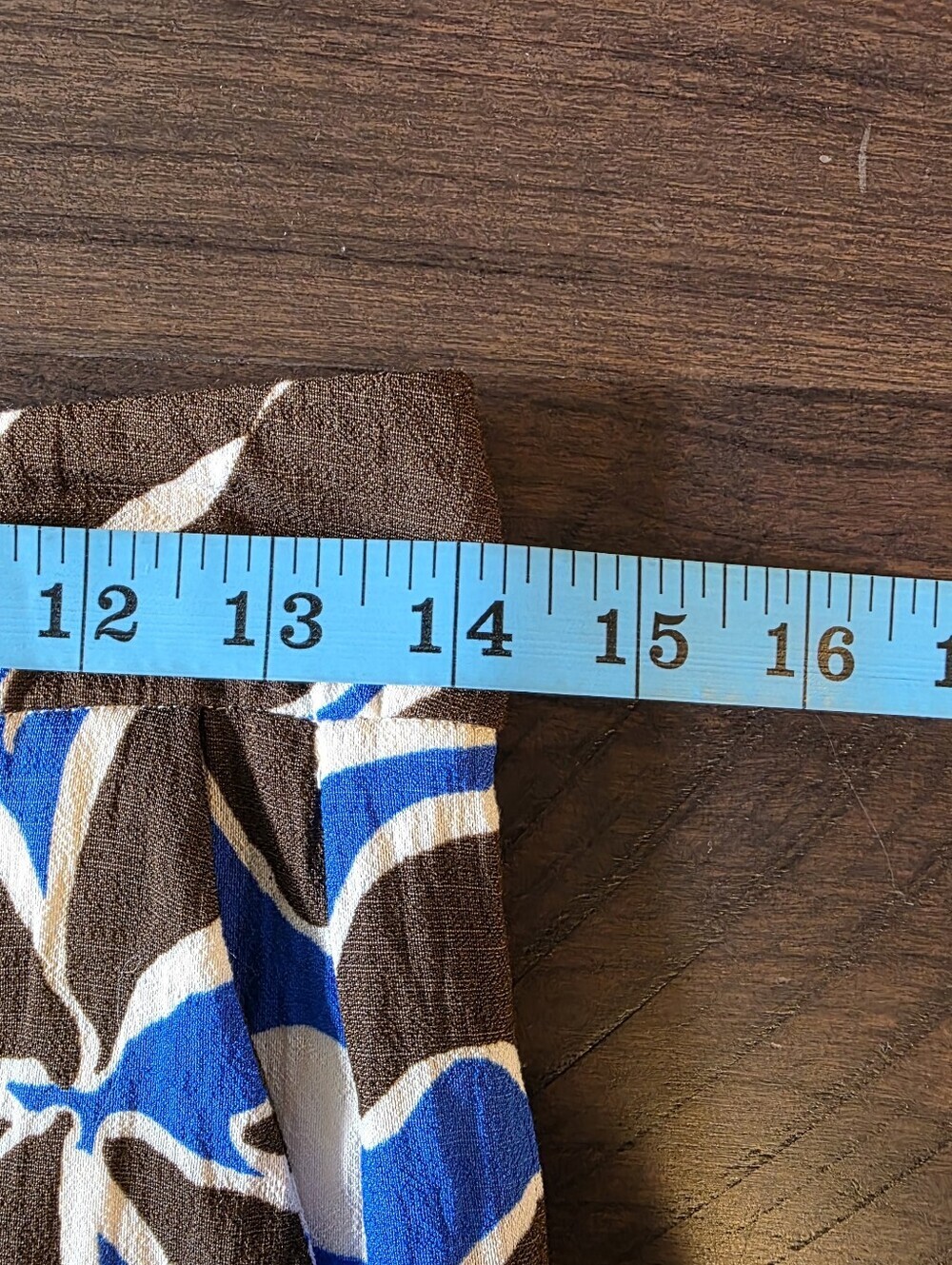 Zara Tropical Palm Print Wide Leg Pants Blue Brown Cream - Size XS - NWOT! - Picture 10 of 15